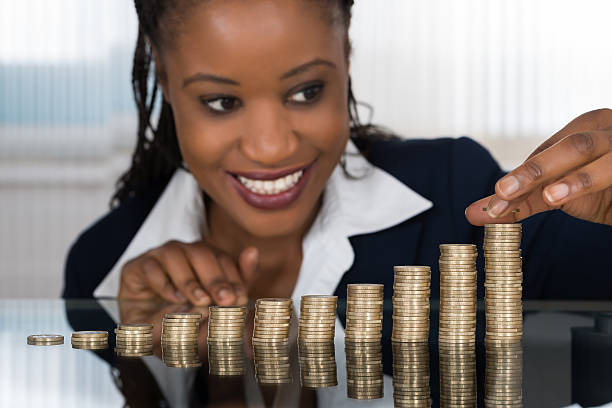 Woman confidently managing personal finances